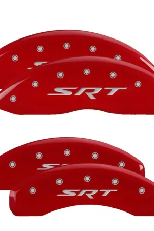 MGP Brake Caliper Covers with SRT Logo; Red; Front and Rear Trusted Brand