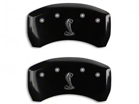 MGP Brake Caliper Covers with Tiffany Snake Logo; Black; Rear Only Holiday Sale