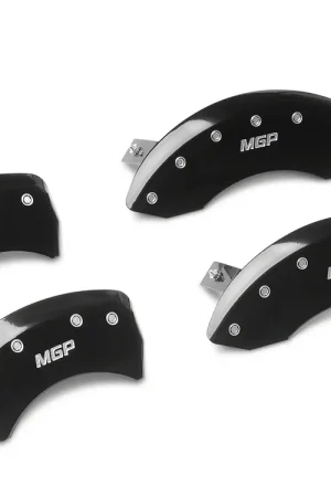 MGP Brake Caliper Covers with MGP Logo; Black; Front and Rear Don’t Miss Out