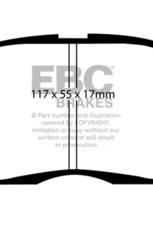 EBC 98-02 Chevrolet Prism 1.8 Redstuff Front Brake Pads — PMD Premier Motoring Development Exclusive Offer