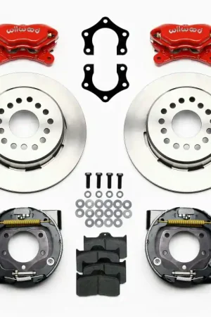 Wilwood Forged Dynalite P/S Park Brake Kit Red Mopar/Dana 2.50in Off w — PMD Premier Motoring Development Exclusive Offer
