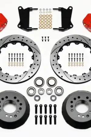 Wilwood Narrow Superlite 6R Front Hub Kit 12.88in Drill Red 67-69 Cama — PMD Premier Motoring Development Must Have