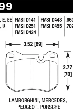 Hawk 79-83 Peugeot 504 Station Wagon Front ER-1 Brake Pads — PMD Premier Motoring Development Same Day Shipping