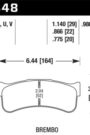 Certified Hawk Brembo Disc DTC-70 w/ 1.140in Thickness Race Brake Pads — PMD Premier Motoring Development