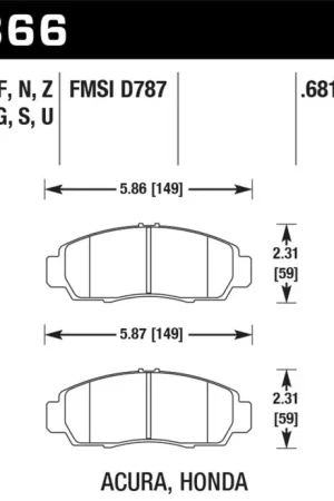 Hawk 04-10 Acura TSX / 99-08 TL / 01-03 CL / 03-10 Honda Accord EX DTC — PMD Premier Motoring Development Genuine