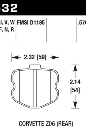 Hawk 06-10 Chevy Corvette (OEM Pad Design) Rear Performance Ceramic Sr — PMD Premier Motoring Development Budget