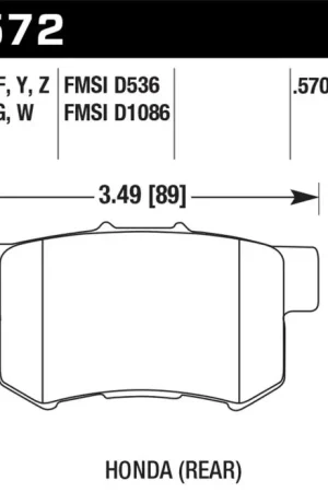 Flash Sale Hawk 07-08 Acura TL Type S / 99-08 Acura TL 3.2L HPS Street Rear Brake — PMD Premier Motoring Development