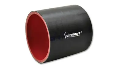 Must Have Vibrant 4 Ply Reinforced Silicone Straight Hose Coupling - 4.5in I.D. x 3in long (BLACK) - 2722