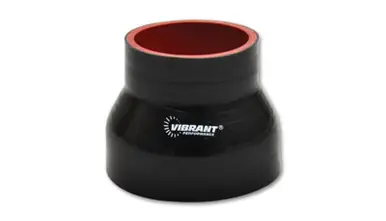 Bargain Vibrant 4 Ply Reinforced Silicone Transition Connector - 3.25in I.D. x 4in I.D. x 3in long (BLACK) - 2839