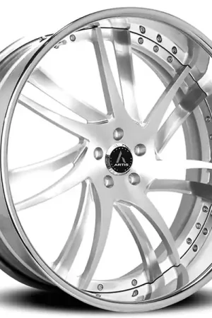 Bargain 22" Artis Forged Wheels Profile Brushed Silver Face with Chrome Lip Rims