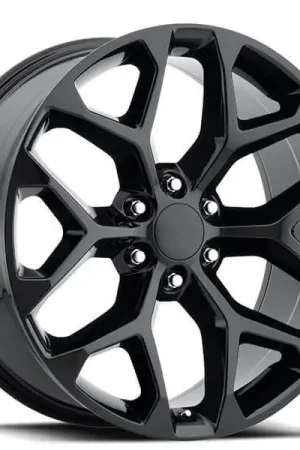 20" Chevy Truck Snowflake Wheels FR 59 Gloss Black OEM Replica Rims Money Back Guarantee