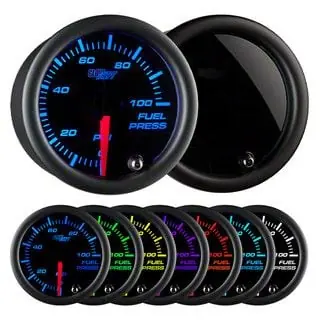 100 PSI Fuel Pressure Gauge; Tinted 7 Color Save Now