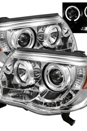 Spyder Toyota Tacoma 05-11 Projector Headlights LED Halo LED Chrome Hi — PMD Premier Motoring Development Wholesale