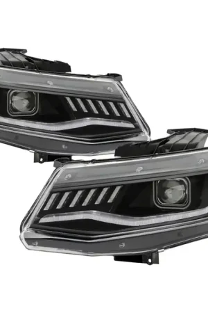 Spyder Chevy Camaro 16-18 Halogen Model Full LED Headlights Black PRO- — PMD Premier Motoring Development Must Have