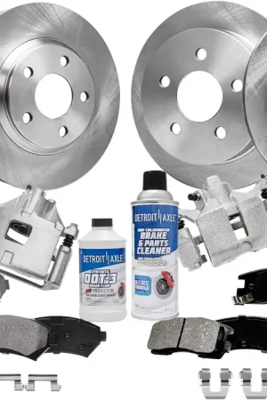 14pc Front & Rear Disc Rotors Calipers Ceramic Brake Pads Kit Hassle-Free Returns