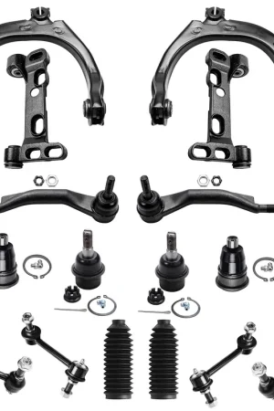 18pc Front Upper Control Arms Sway Bar Links Tie Rods Ball Joints Suspension Kit Get Yours