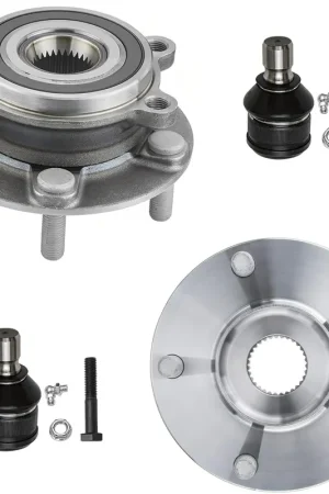 Flash Sale 4pc Front Wheel Hub and Bearings Lower Ball Joints Suspension Kit