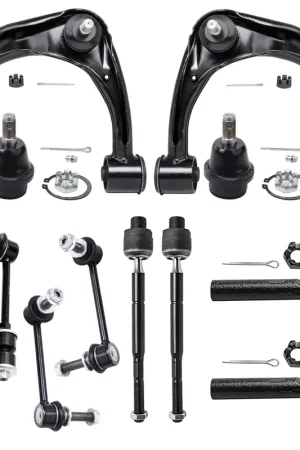 12pc Front Upper Control Arms Tie Rods Sway Bar Links Suspension Kit Popular