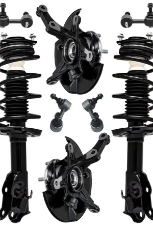 10pc Front Struts Rear Shocks Knuckles and Wheel Hub Bearings Suspension Kit Get Yours