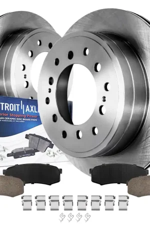 4pc Rear Disc Rotors and Ceramic Brake Pads Kit Best Price