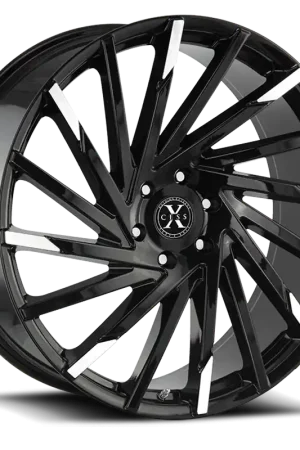 Xcess X02 X02 Wheel 24x9.5 6x139.7 Gloss Black w/ Machined Tips 24mm - FREE T-SHIRT INCLUDED! Last Chance