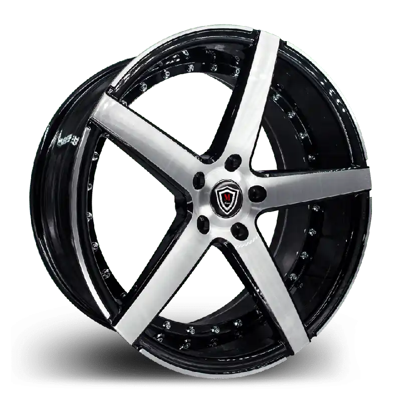 Marquee M3226 Wheel - 20x9 5x120 Black Machined 33mm - FREE T-SHIRT INCLUDED! Buy Online
