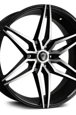 Marquee M3259A Wheel 22x9.5 6x139.7 Black Machined 30mm - FREE T-SHIRT INCLUDED! Money Back Guarantee
