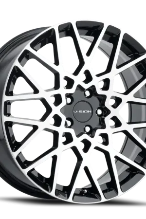 Professional Grade Vision Recoil 474 Wheel 18x8 5x120 Gloss Black Machined Face 38mm - FREE T-SHIRT INCLUDED!