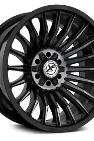 Xf Off-Road Xf-231 Wheel 20x12 8x165.1 & 8x170 Gloss Black & Machined Titanium Double Dark Tint -44mm Next Day Delivery