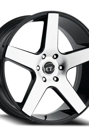 Vct V83 Wheel 22x9 5x120 Black Machined 15mm Mega Sale