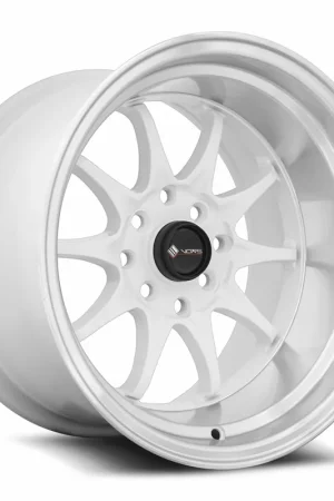 Certified Vors Tr3 Wheel 15x9 4x98 White w/ Machined Lip 0mm