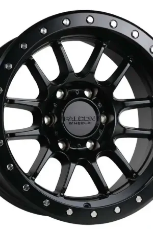 Worldwide Shipping Falcon T7 Wheel 17x9 6x139.7 Matte Black -12mm T7-7983-12-MBK - FREE T-SHIRT INCLUDED!