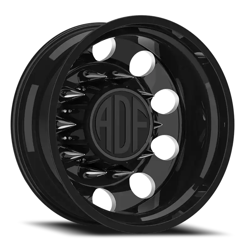 Best Seller Adf Classic Dually Wheel - 20x8.25 8x165.1 Gloss Black/Machined -167mm - MINIMUM PURCHASE OF 4 - FREE T-SHIRT INCLUDED!