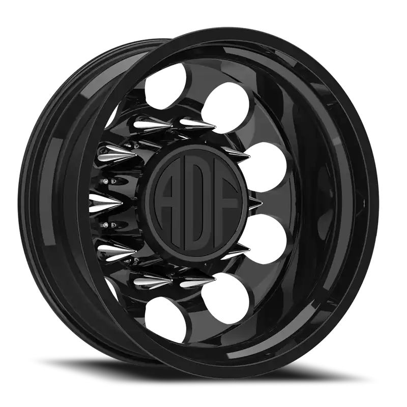 Handmade Adf Big Mac Dually Wheel 22x8.25 8x165.1 Gloss Black -167mm - MINIMUM PURCHASE OF 4 - FREE T-SHIRT INCLUDED!