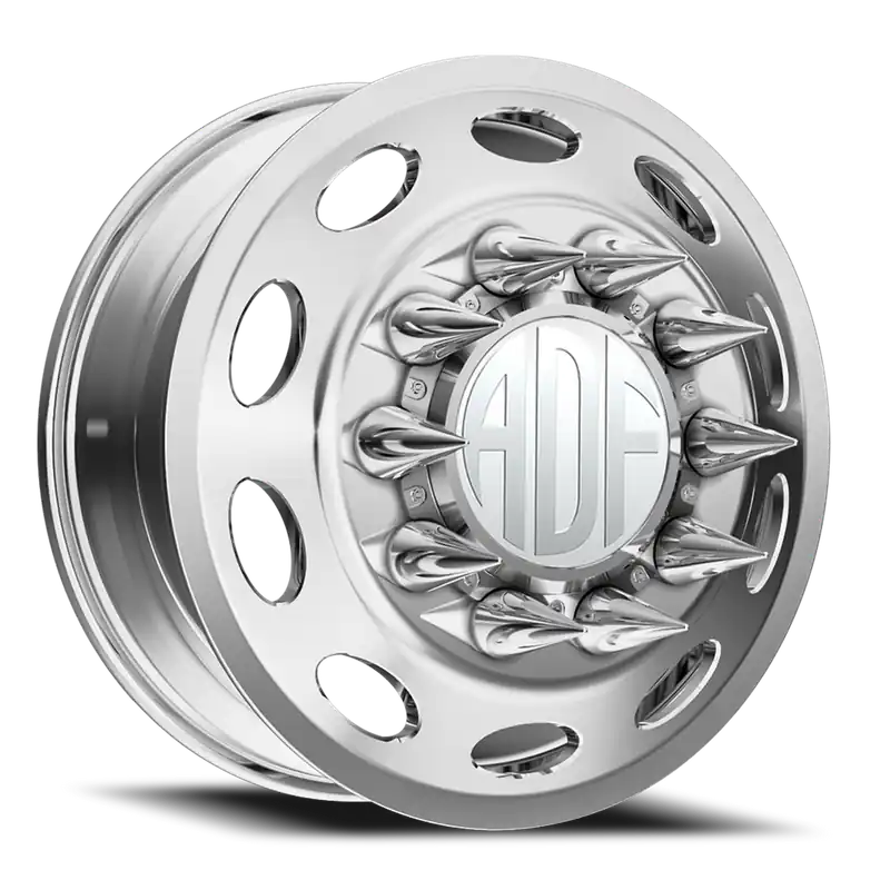 Adf Peterson Dually Wheel 20x8.25 8x210 Polished 144mm - MINIMUM PURCHASE OF 4 - FREE T-SHIRT INCLUDED! Free Shipping