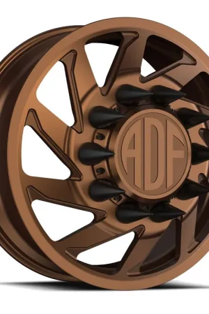 Adf Contractor Right Dually Wheel 20x8.25 10x225 Bronze 144mm - MINIMUM PURCHASE OF 4 - FREE T-SHIRT INCLUDED! Express Delivery