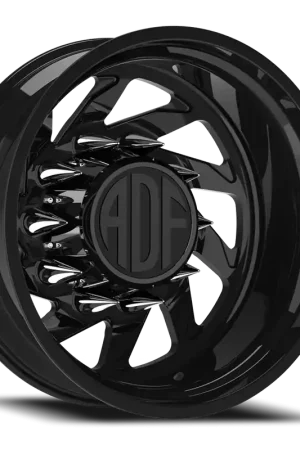 Instant Buy Adf Contractor Left Dually Wheel 24x8.25 8x165.1 Gloss Black -167mm - MINIMUM PURCHASE OF 4 - FREE T-SHIRT INCLUDED!