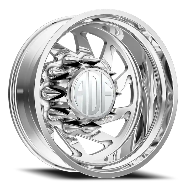 Adf Contractor Left Dually Wheel 20x8.25 8x165.1 Polished -167mm - MINIMUM PURCHASE OF 4 - FREE T-SHIRT INCLUDED! Popular