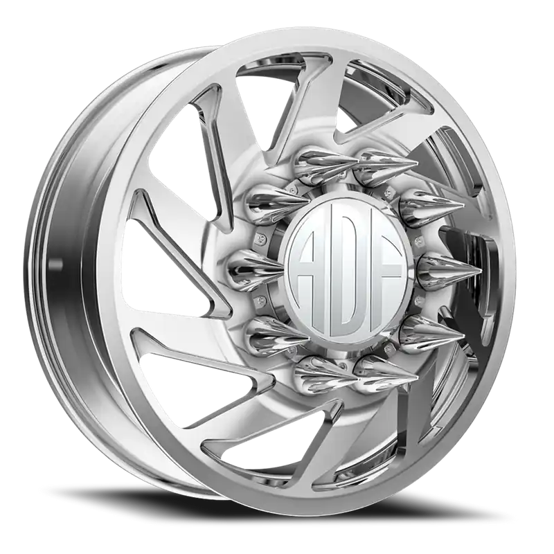 Adf Contractor Right Dually Wheel 28x8.25 8x200 Polished 132mm - MINIMUM PURCHASE OF 4 - FREE T-SHIRT INCLUDED! Fan Favorite