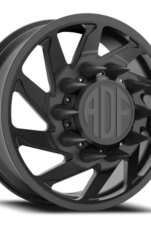 Adf Contractor Left Dually - Wheel 22x8.25 8x165.1 Satin Black 144mm - MINIMUM PURCHASE OF 4 - FREE T-SHIRT INCLUDED! Popular
