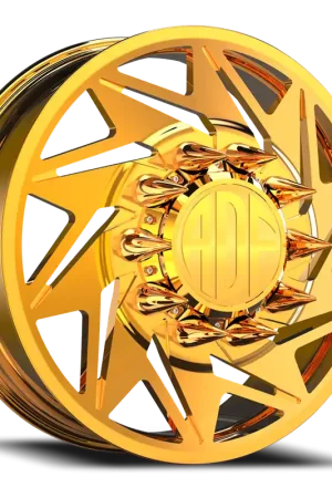 Adf Flex Right Dually Wheel 22x8.25 8x200 24K Gold 144mm - MINIMUM PURCHASE OF 4 - FREE T-SHIRT INCLUDED! One Day Deal
