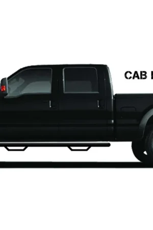 N-Fab 114417512 Black Cab Length Nerf Step RS Bar | Chevrolet Silverado 1500 GMC Sierra Top Pick