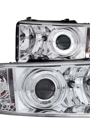 Worldwide Shipping ANZO USA Projector Headlight Set w/Halo ZUKT 111195