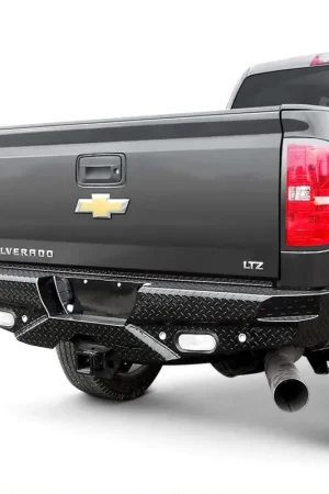 Clearance Frontier 100-20-7008 Diamond Series Rear Bumper Black For Silverado 1500