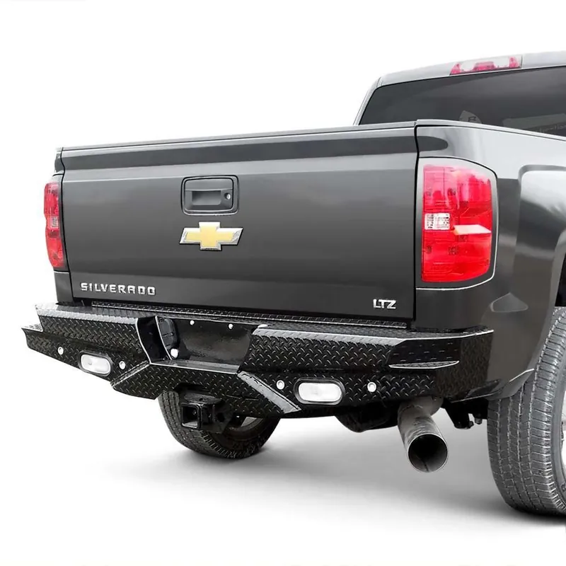 Clearance Frontier 100-20-7008 Diamond Series Rear Bumper Black For Silverado 1500