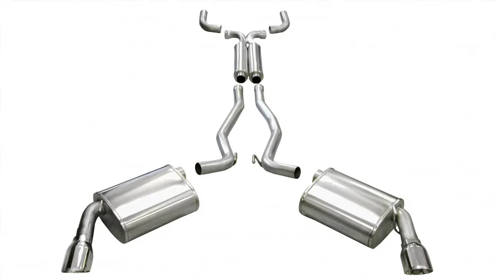 Corsa Performance Exhaust 2.5" Cat-Back Dual Rear Exit with Single 4.0" Polished Pro-Series Tips COR 14953 Cheap