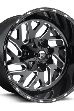 Best Price Fuel Offroad Wheels Triton D581 Gloss Black Milled 20x9 1mm Offset 6x135,6x139.7 (6x5.5)