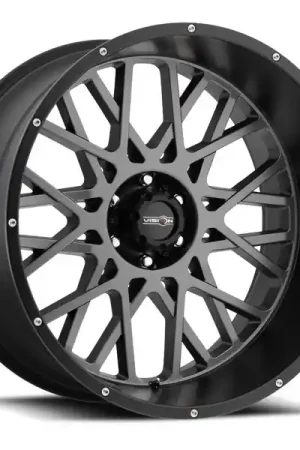 Premium Vision Wheels Rocker 412 Anthracite with Satin Black Lip 20x12 -51mm Offset 8x170