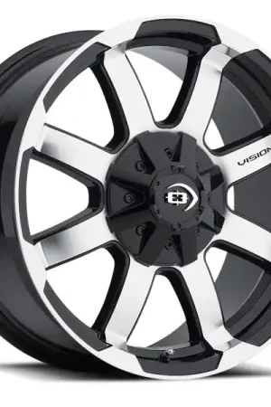 Handmade Vision Wheels Valor 413 Gloss Black Machined Face 18x8.5 18mm Offset 5x139.7 (5x5.5)