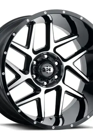 Super Sale Vision Wheels Sliver 360 Gloss Black Machined Face 20x9 12mm Offset 8x180